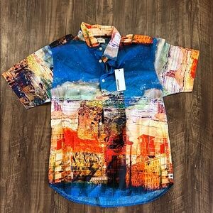 Colorful Abstract Short Sleeve by Caterpillar Size Small New